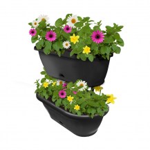 18045 - grande duo - charcoal with flowers